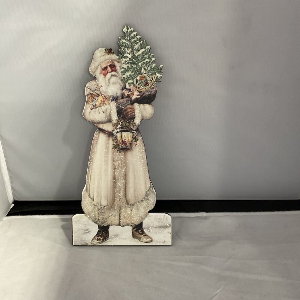 Christmas Light Up Die Cut- Standing Father Christmas Holiday Decor